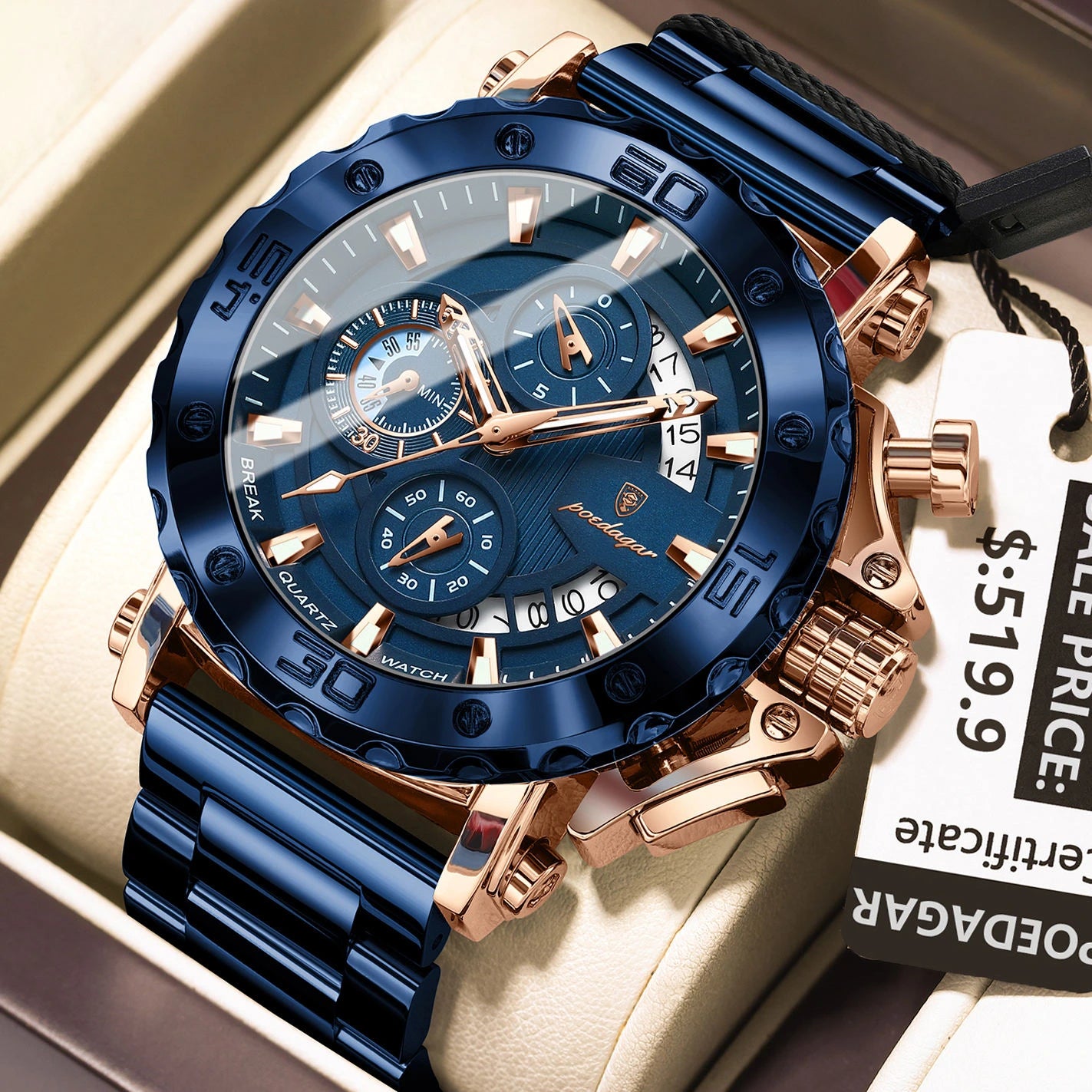 Montre de luxe POEDAGAR 892 pour homme