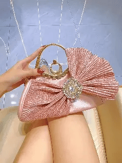 Sac à main de luxe avec nœud et diamant français pour femme élégante 2026