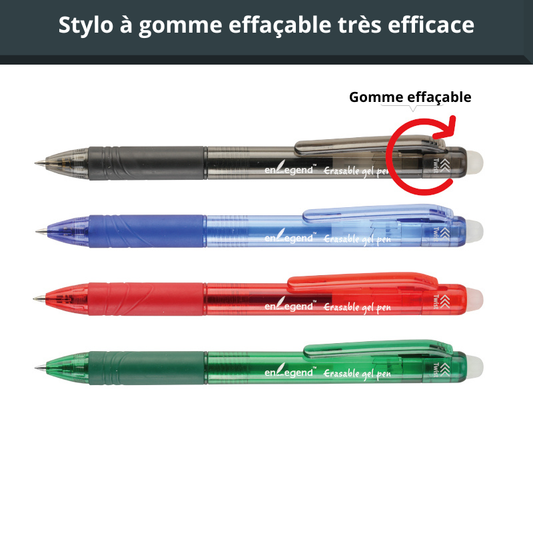 Stylo à gomme effaçable