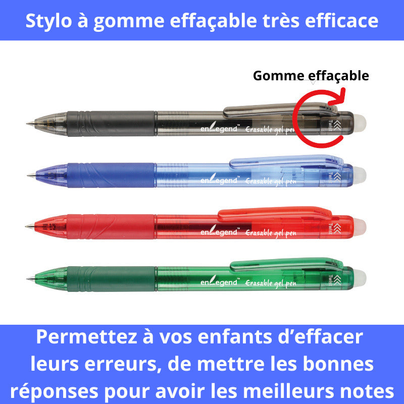 Stylo à gomme effaçable
