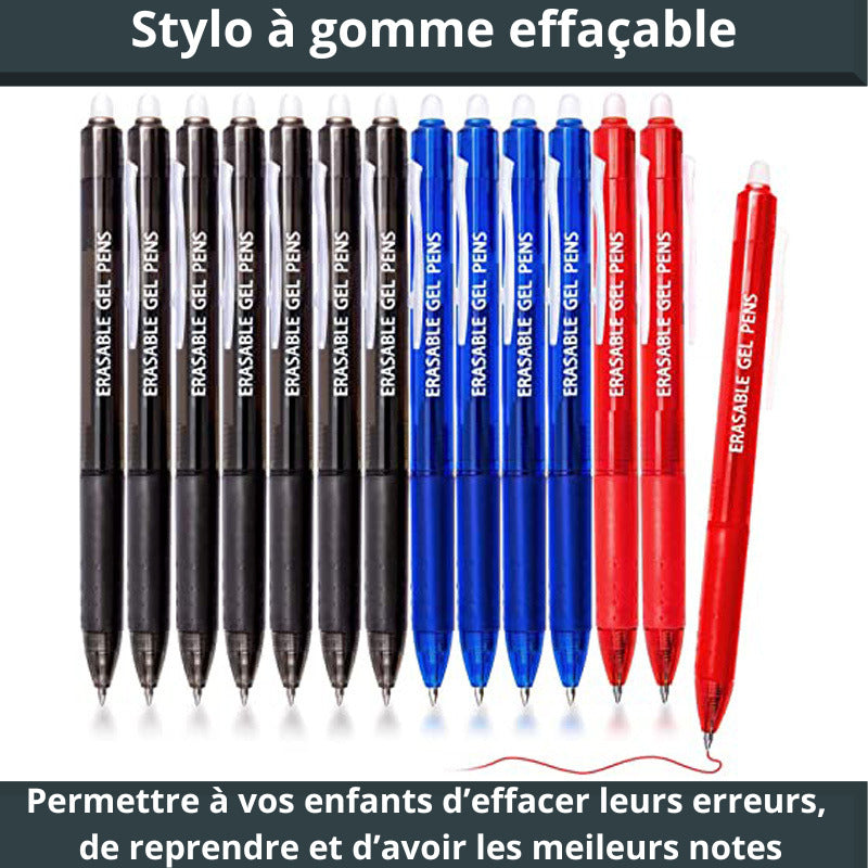 Stylo à gomme effaçable